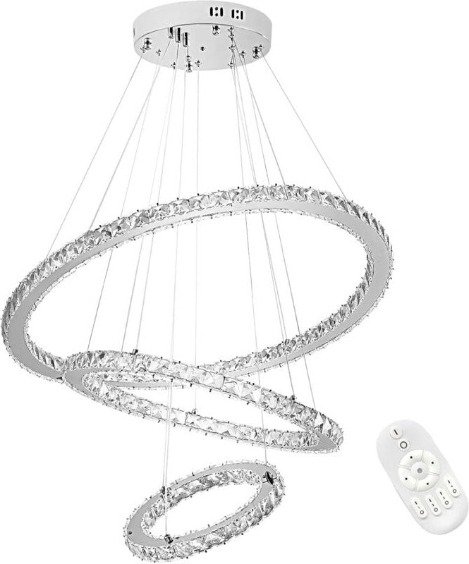 96W LED Kronleuchter Kreative Hängelampe Deckenleuchte Pendelleuchte für Wohnzimmer Flur Schlafzimmer Drei Ringe (Φ: 30c...