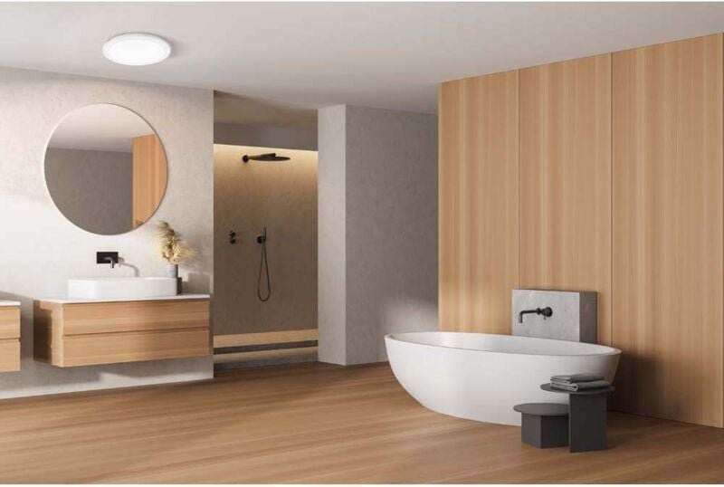 Fischer&honsel - Badezimmerleuchte Deckenlampe dimmbar led 3 Stufen Wohnzimmerleuchte weiß rund