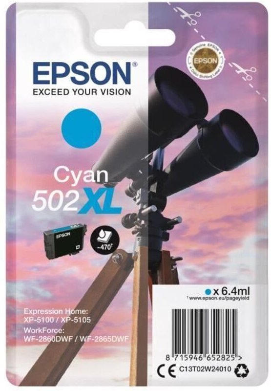 Epson Singlepack Cyan 502XL Ink
