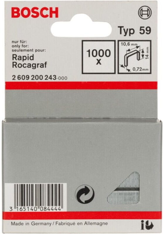 Bosch Feindrahtklammer Typ 59 10,6 x 0,72 x 14 mm