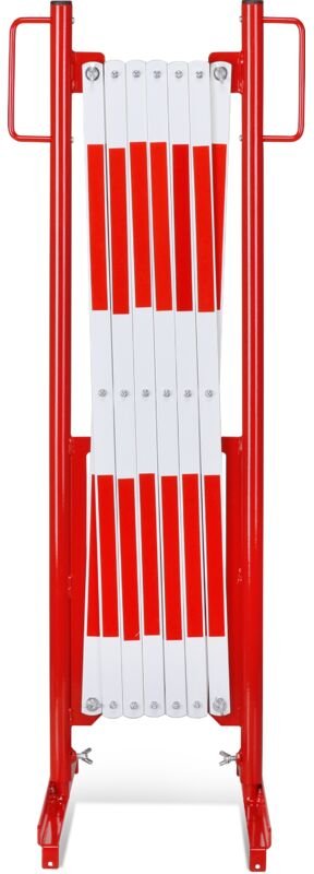 Scherengitter L3600xH1000mm m.Standfuß rot/weiß