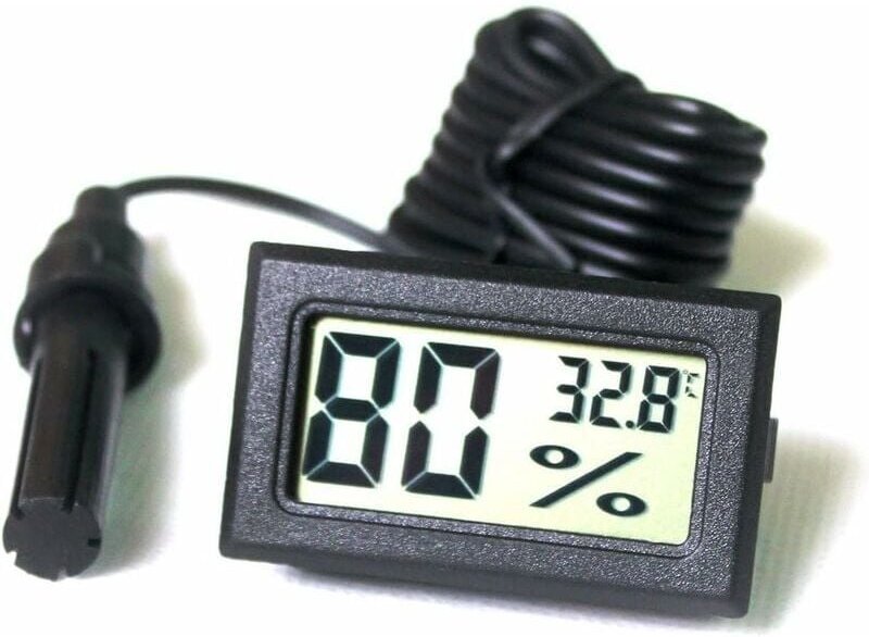 Alovez - Integriertes digitales Tuner-Thermometer-Hygrometer mit externer Sonde für Inkubator, Aquarium, Geflügel, Repti...