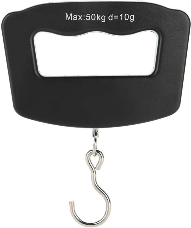 Digitale Gepäckwaage, 50 kg/10 g, tragbare Reisegepäckwaage, Gepäckwaage, Angelwaage, Kofferwaage für den Post-Reise-Ein...
