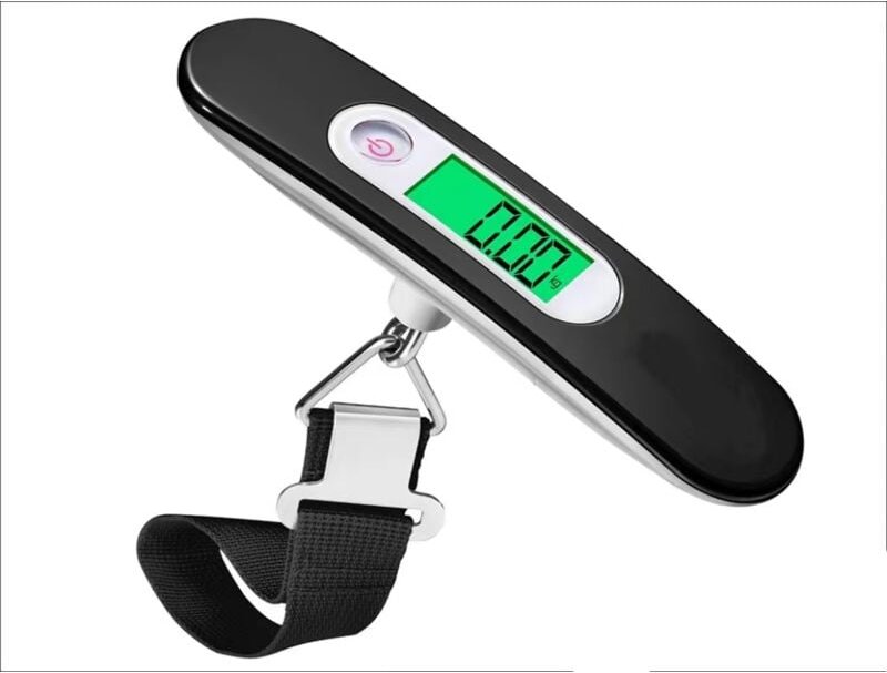 Ersandy - Tragbare elektronische Gepäckwaage, digitales Gepäck, max. 50 kg/110 lb (lb, g, oz, kg), Waage/Tara-Funktion/R...