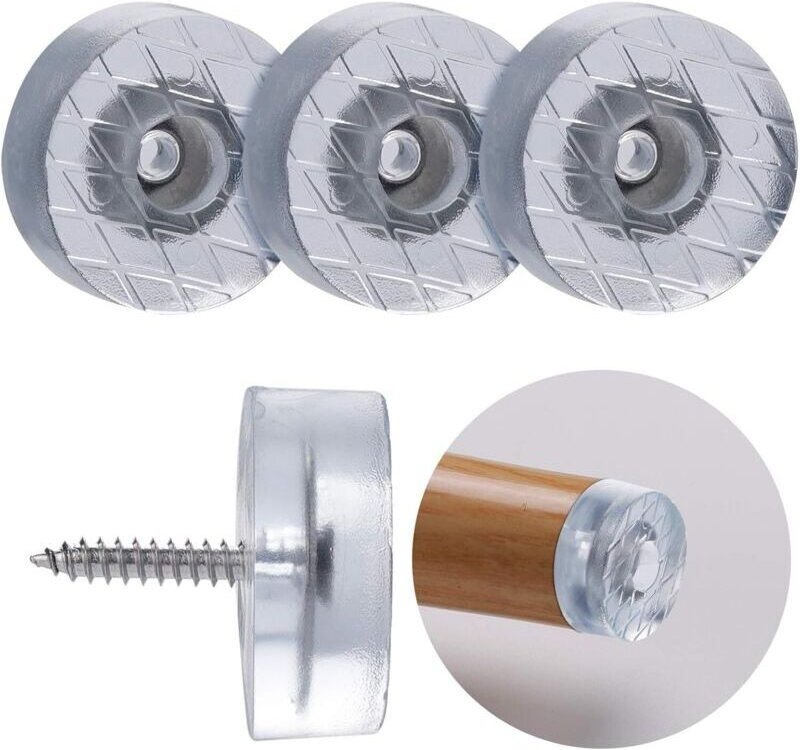 Set mit 20 runden, rutschfesten Gummigleitern für Möbel, Stühle, Sofabeine, Tische und Holzböden zur Geräuschreduzierung