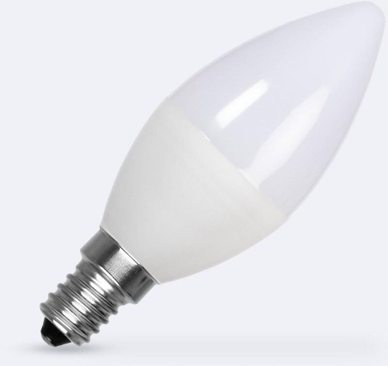 Efectoled - LED-Glühbirne 12/24V E14 5W 450 lm C37 No Flicker 4000K Neutralweiß