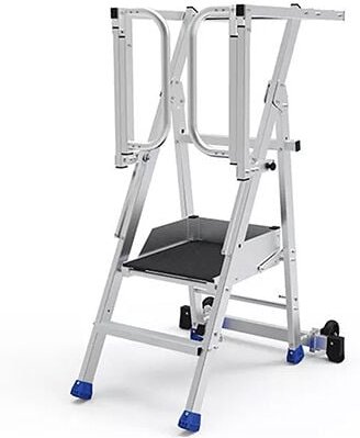 Mobile Podestleiter klappbar 2 Stufen - Maximale Arbeitshöhe 2.50m - PIRL2RM-PS