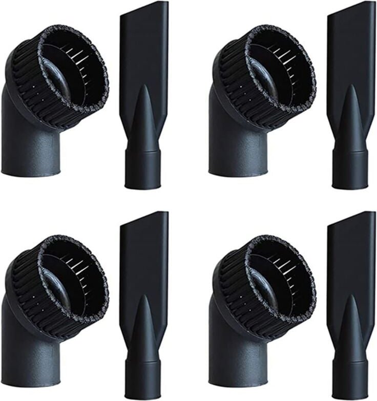 4X Industrielle Vakuum Staubsauger Rund Bürsten und Flach Düsen Sets Innen 44 mm Langlebiges Industrielles Vakuum Staubs...