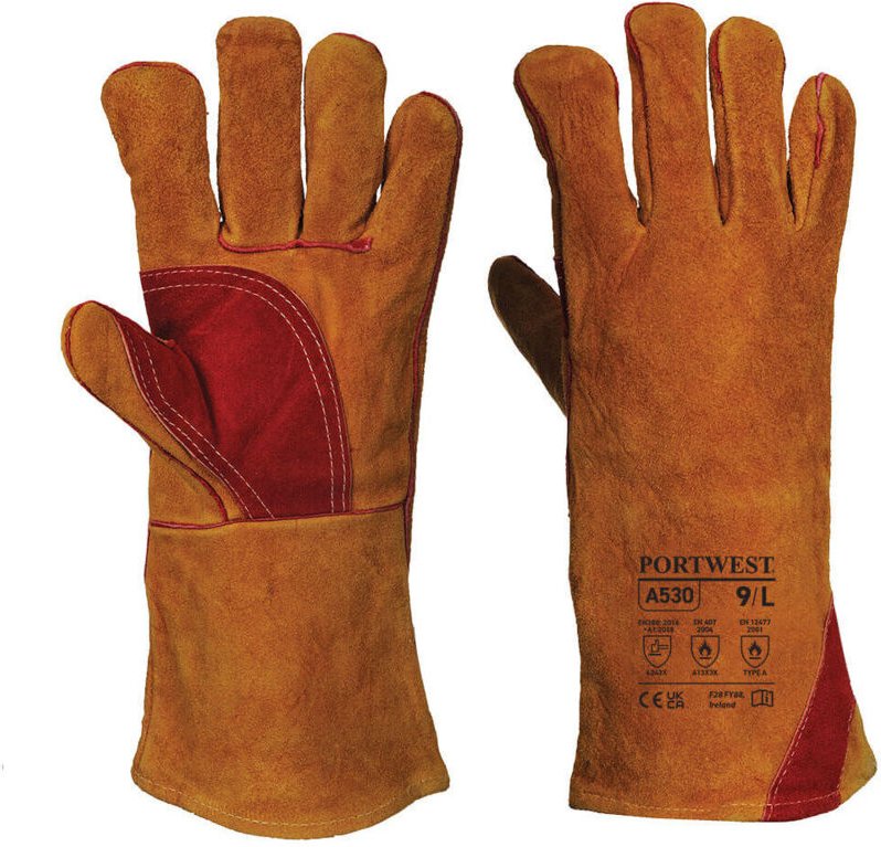 Schweißerhandschuh verstärkt Farbe: Braun Größe XXXL - Portwest