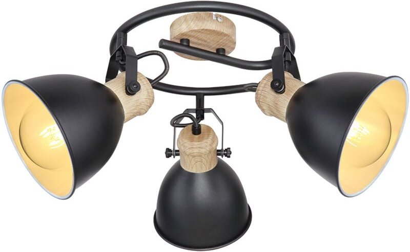 Globo - spot - Wiho - schwarz - metall - Ø 25cm - E27 - 54018-3S