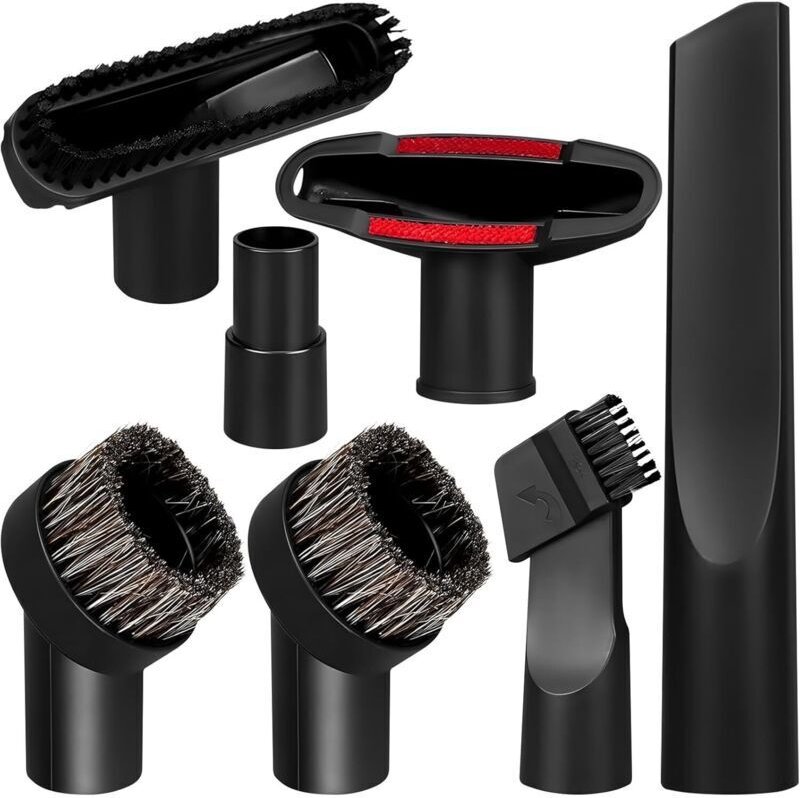7-teiliges Universal-Staubsaugerdüsen-Set 32-35 mm, Fugendüsen-Zubehör passend für Rowenta, Philips, Bosch und andere Ma...