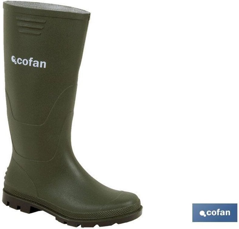 Grüner PVC-Hochwasserstiefel, Größe 43