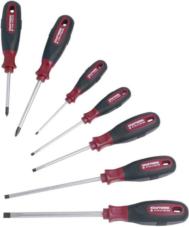 7-t. ergokraft Schraubendrehersatz -/pz