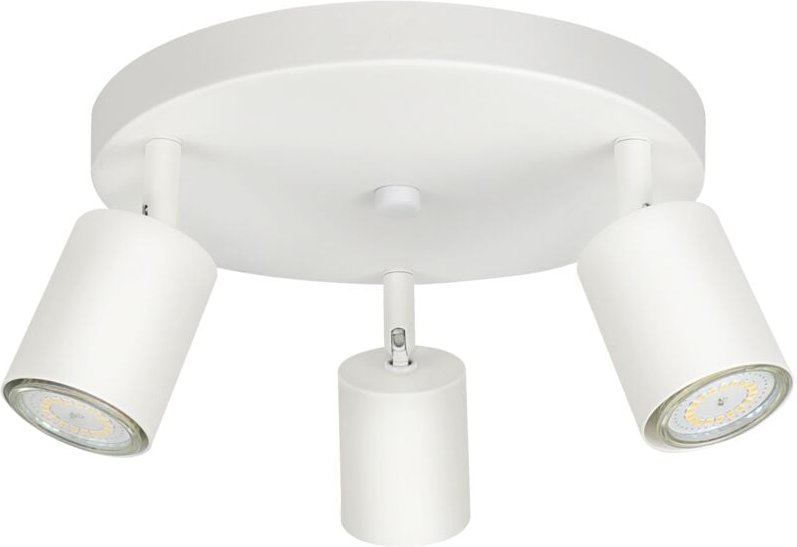 Led Deckenlampe Flur Deckenleuchte Wohnzimmer - Deckenstrahler 3 Flammig Modern Strahler Weiß Rund Deckenspots GU10 Meta...