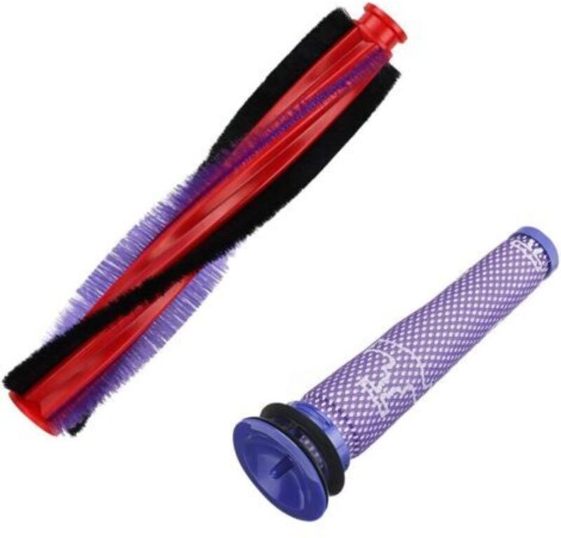 Ersatzbürsten-Set für Dyson V6/DC59/DC62/SV03 Staubsauger (1 x 185 mm Bürstenwalze und 1 x HEPA-Filter)