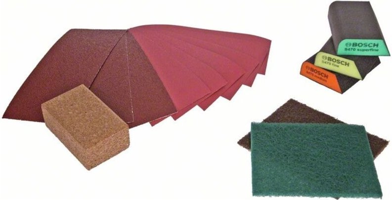 15-tlg. Projektbox, Handschleifen, 3 x K60, 3 x K120, 3 x K240 - Bosch