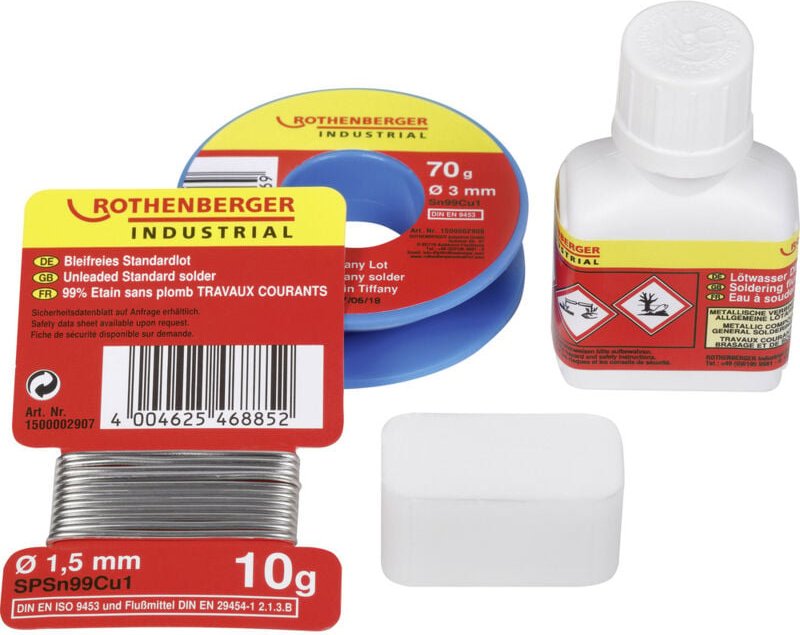 Rothenberger - Industrial Bastel-Tiffany Set - bleifrei Lötzinn, bleifrei