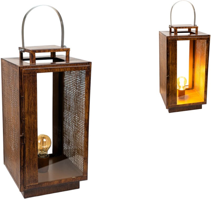 Metalllampe / Laterne 23x23x46cm