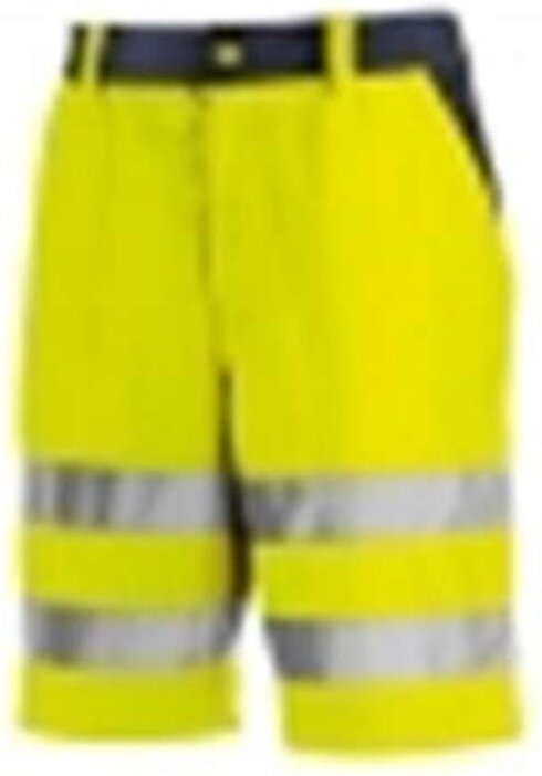 Warnschutz-Shorts erie leuchtgelb/navy 64 4346 - Texxor