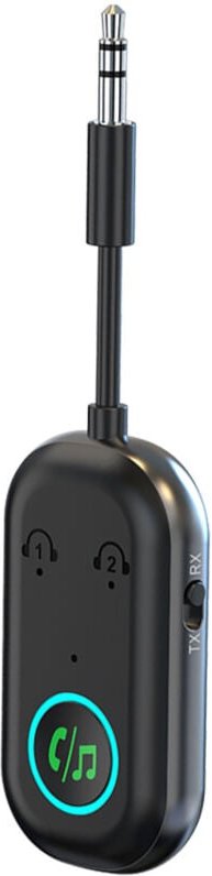 Bluetooth 5.3-Transmitter-Adapter, 2-in-1-Bluetooth-Transmitter-Empfänger, unterstützt 2 Kopfhörer, 3,5-mm-AUX-Klinken-T...