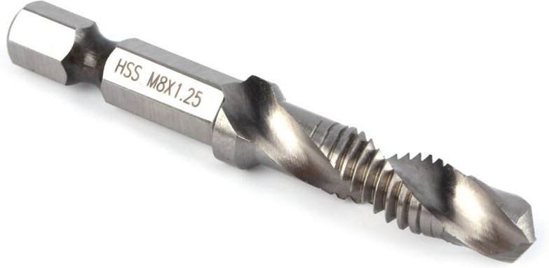 Ej.Life M8 Gewindebohrer M8 Bohrer Gewindebohrer Schnellarbeitsstahl (Hss) M8 Hss 1/4 Zoll Sechskantschaft Bohrer Gewind...
