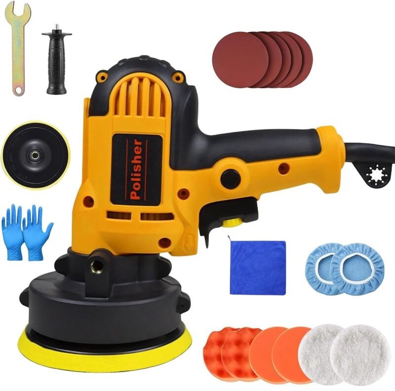 Poliermaschine, 700-W-Autopoliermaschinen-Set, 600–3700 U/min, 19-teiliges Autopoliermaschinen-Set für Fahrzeugaufbereit...