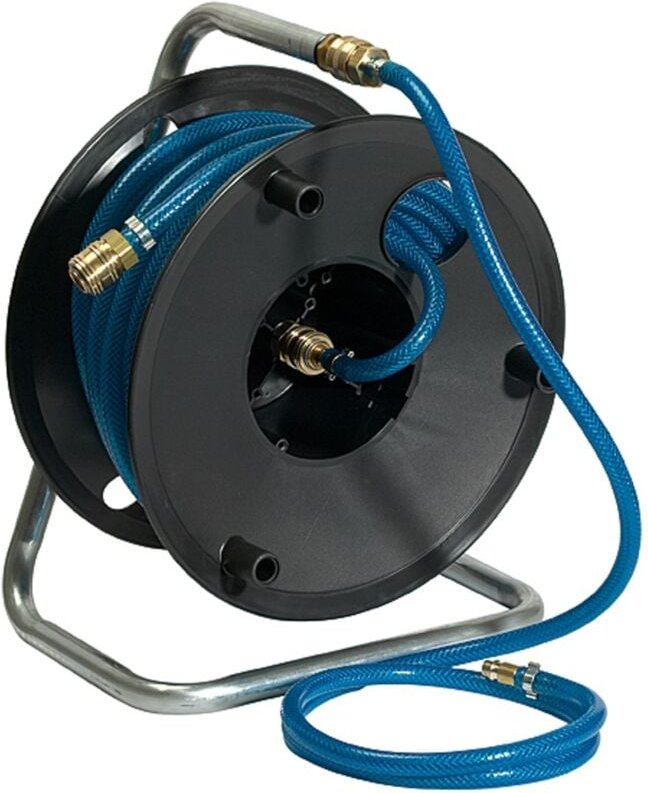 Druckluft-Schlauchtrommel, 20 m PVC-Schl. ø 15x9, Kupplung nw 7,2 - Riegler