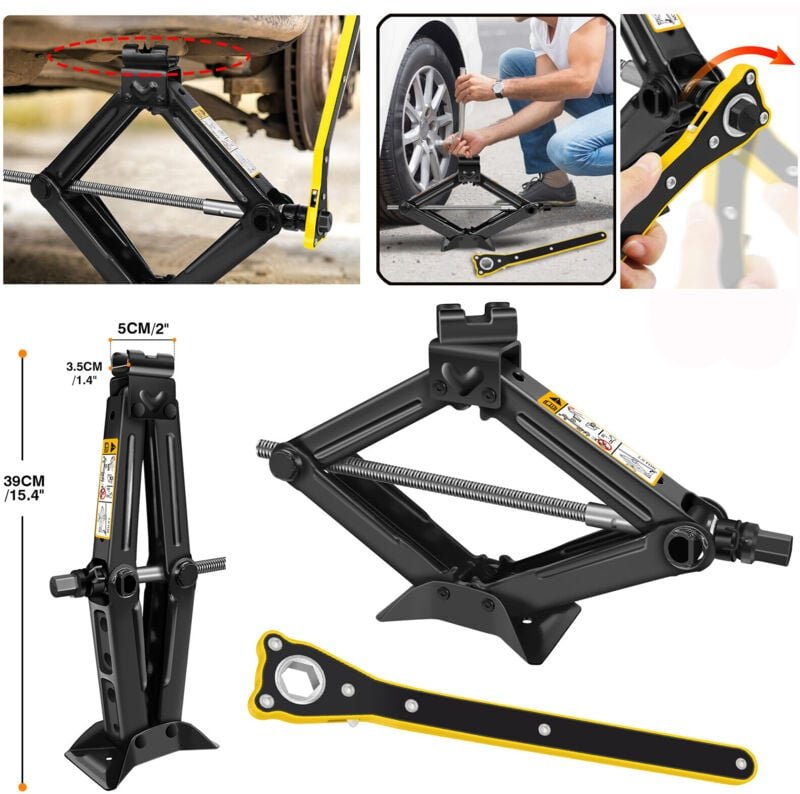 Auto Wagenheber Scherenwagenheber Car Lift mit Handkurbel Für PKW/SUV/MPV 2000kg