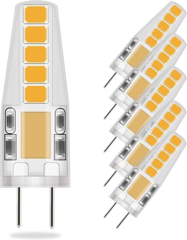 Thumbnail - Tinor - warmweiße G4-LED-Lampen, 36 mm x 9 mm, näher an der traditionellen Größe, 3 w led, entspricht 23 w Halogenlampe,...