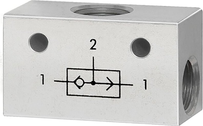 Riegler ODER-Ventil, 3 x G 1/4 Aluminium