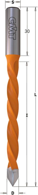 381.100.11 Bohrspitze F/pass. Hw S=10x30 D=10x70x115 Dx