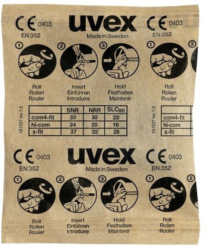 Uvex - 2112087 x-fit Gehörschutzstöpsel 37 dB einweg en 352-2 100 Paar