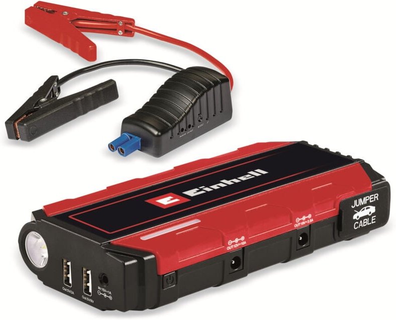 Einhell - Jump-Start - Power Bank ce-js 12/1 (12 v, Starthilfe, Energiestation, LiPo-Akku 3x3700 mAh, LED-Ladezustandsan...