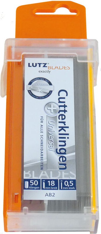 Abbrechklinge 18mm Spender a 50 Stück LUTZ BLADES
