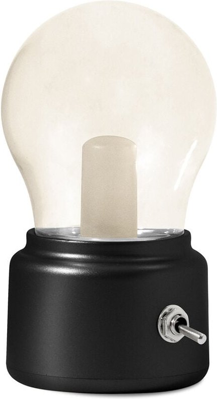 Privatefloor - Tragbare wiederaufladbare Lampe - Vintage Schwarz - abs, Kristall - Schwarz