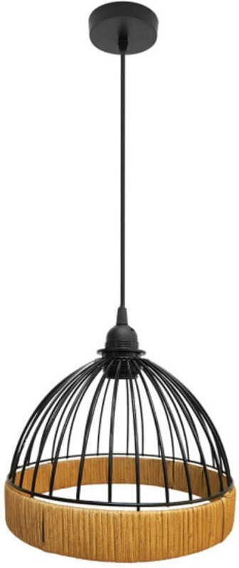 Fabrilamp - Lampe de Deckenpendelleuchte Gaston 1xe27 Schwarz/natural 25d