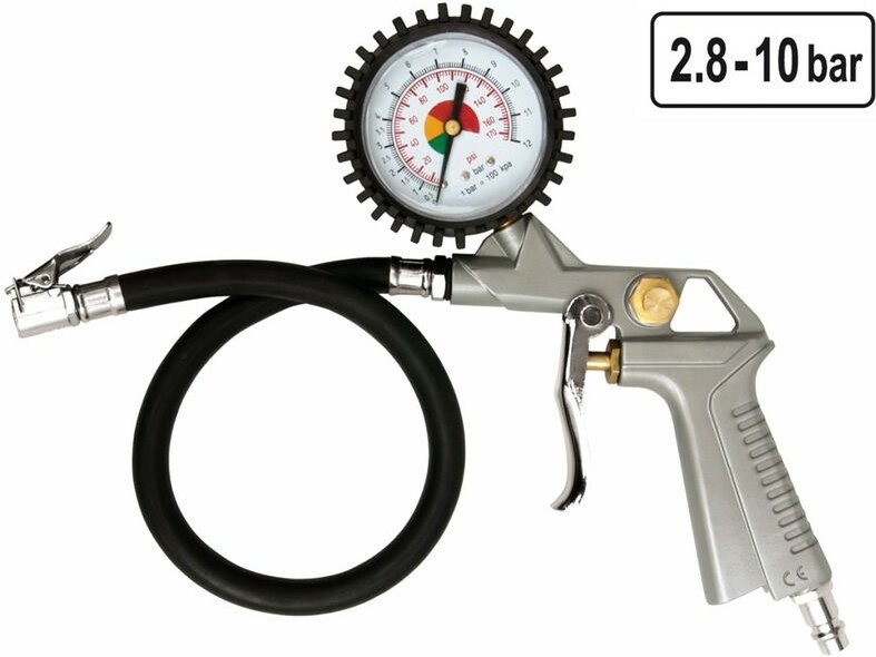 Thumbnail - Druckluft Reifenfüller Reifenmesser Reifenfüllgerät Luftpistole mit Manometer