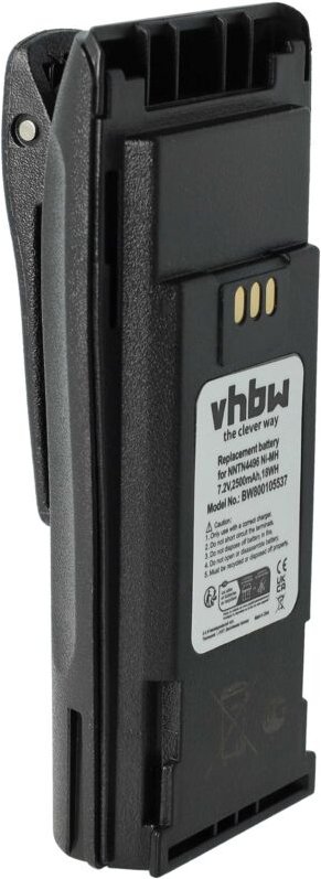 Vhbw - Akku Ersatz für Motorola NTN4497AR, NTN4970, PMNN4251, PMNN4253AR für Funkgerät, Walkie Talkie (2500mAh, 7,2V, Ni...