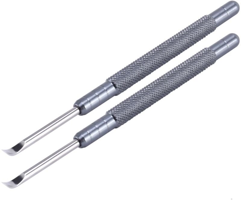 2er-Pack Uhrmacher-Reparaturwerkzeug aus Metall, Uhrzeiger-Entferner-Werkzeughebel mit flacher Klinge