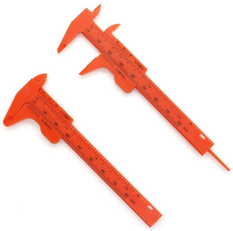 Fitags - DIY-Messschieber aus Kunststoff, Mini-Messschieber, Messschieber, Messwerkzeug, Lineal, 80 mm, geeignet zum Mes...