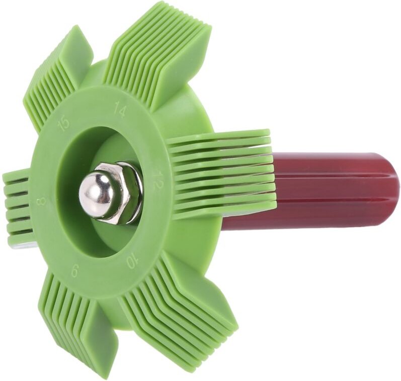 Auto-Kfz-Kühler-Kühler-Verdampfer-Flossenglätter-Kamm-Rechen-Reinigungswerkzeug grün