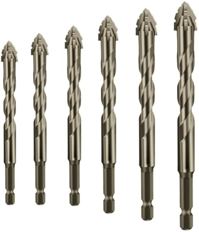 Neues vierschneidiges, gezacktes Exzenterbohrer-Set, titanbeschichtetes Design, Bohrer-Set in mehreren Größen für Holz u...