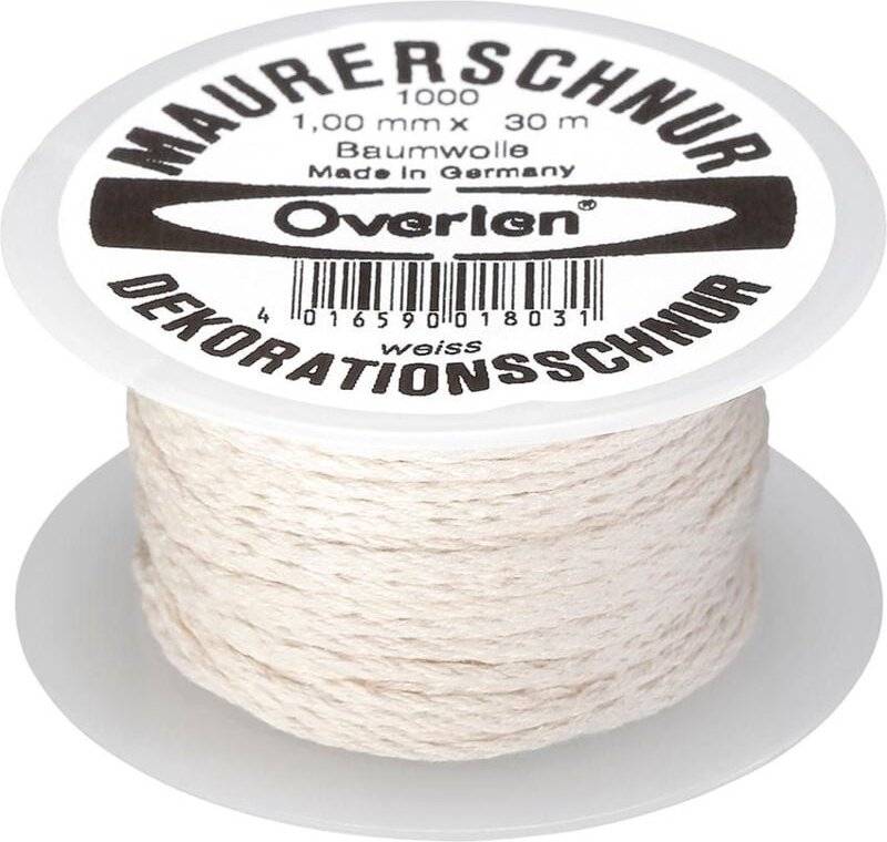 Baumwollkordel 1,0 mm 30 m weiß - Overmann