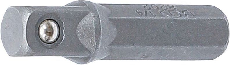 Bit-Knarren-Adapter Außensechskant 6,3 mm (1/4') - Außenvierkant 6,3 mm (1/4') 30 mm