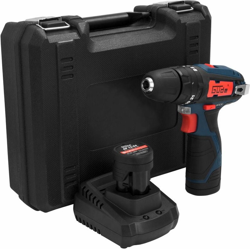 Güde - Q9 Akku-Schlagbohrschrauber bsb 12-202-20K Koffer + 13 tlg Bohrer & Bit Set