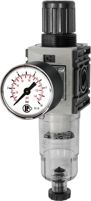 Filterregler »FUTURA-mini«, PC-Beh., Stand.mano, ha, g 1/4, 0,5-8 - Riegler