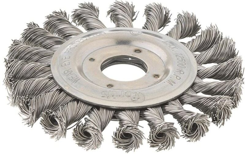 Rundbürste Stahldraht 125 x 0,5 mm gezopft - Fortis