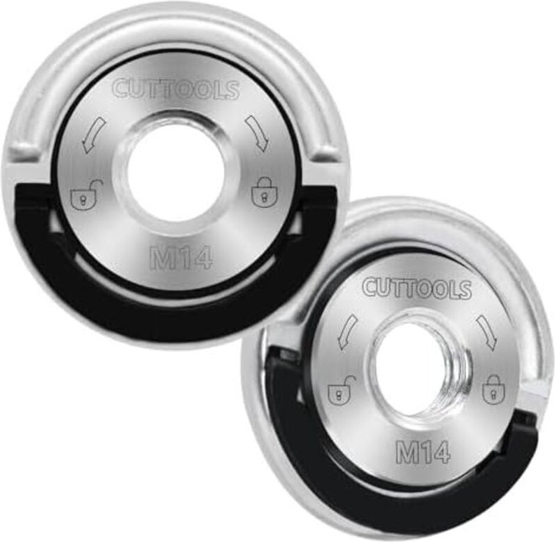2 Stück Schnellspannmutter für Winkelschleifer, M14 Schnellspannmutter mit selbstsicherndem Hebel, schnelle Installation...
