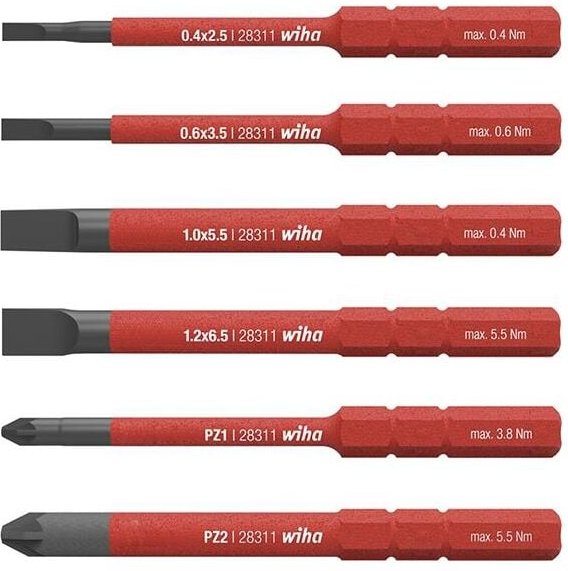 Thumbnail - Bit Set slimBit electric, sl/pz, 6-teilig - Wiha