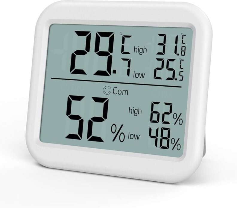 Shining House - Digitales Thermometer und Hygrometer, großes internes LCD-Thermometer, Temperatur- und Luftfeuchtigkeits...